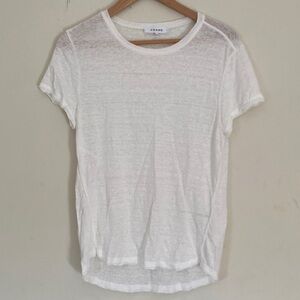 Frame Denim White Short Sleeve Tee